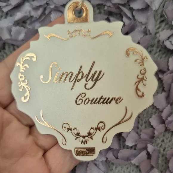 Simply Couture Gray Sweater with SILVER Floral Design - Picture 2 of 10